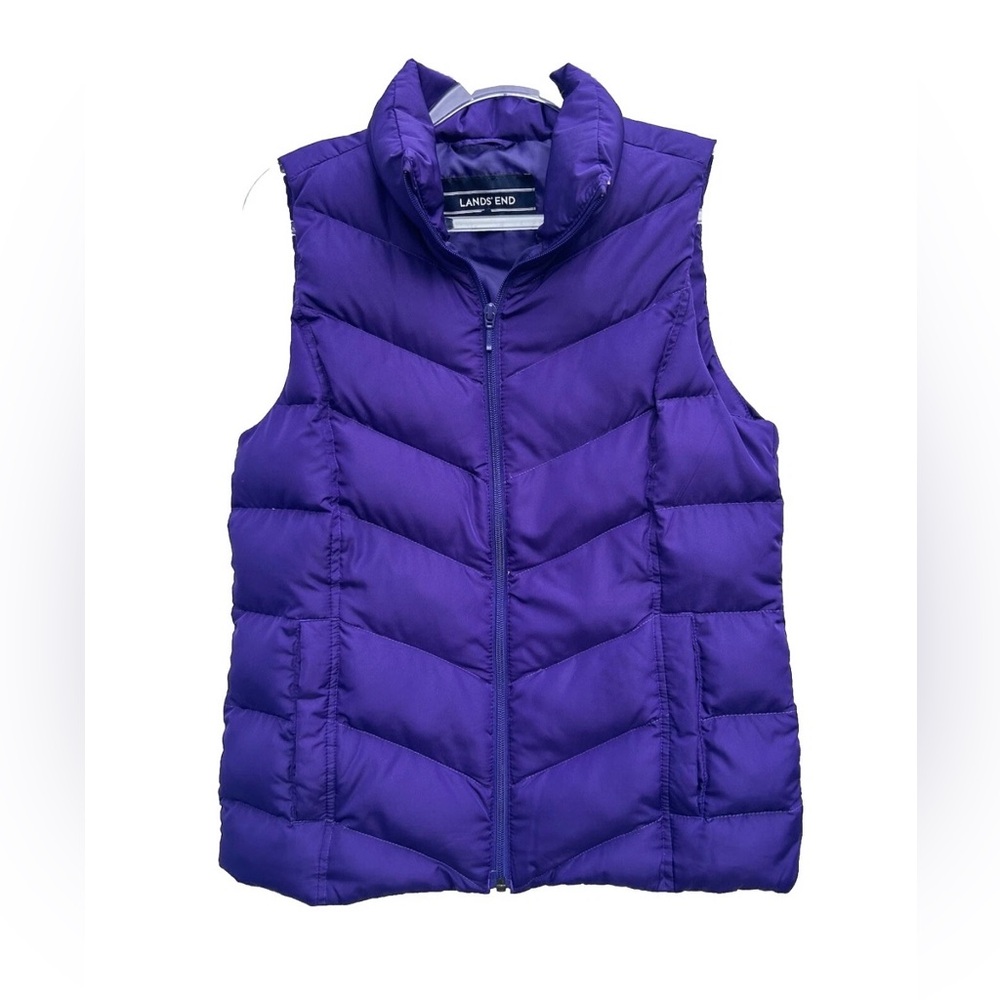 Lands' End Purple Puffer Vest